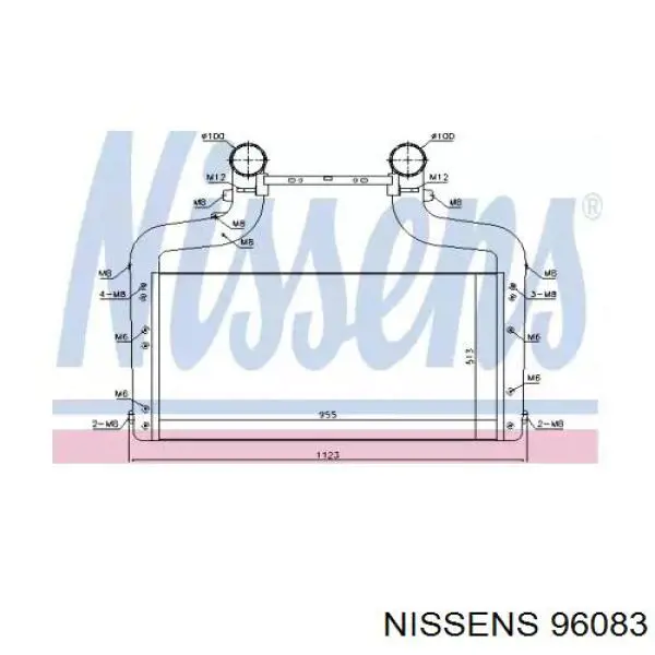 Radiador de intercooler Nissens 96083 preço, a partir de 875,75 USD