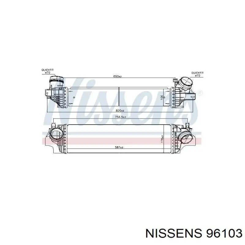 Radiador de intercooler 7617600 BMW