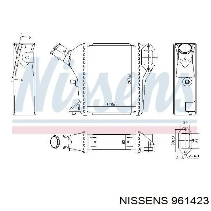107003N Dasis Radiador de intercooler