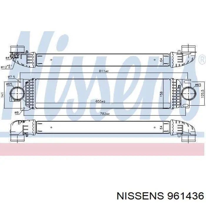 E1G36K775FG Ford Radiador de intercooler