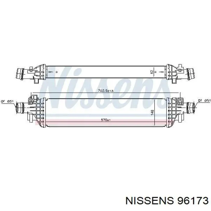 Radiador de intercooler 95081734 General Motors