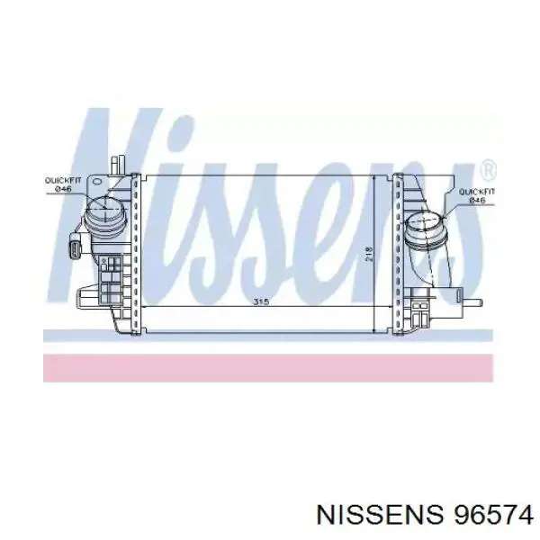 Radiador de intercooler 345055 Kale