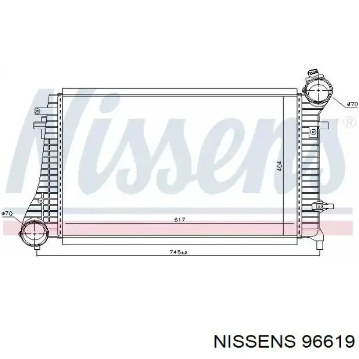 Radiador de intercooler Nissens 96619 preço, a partir de 131,63 USD