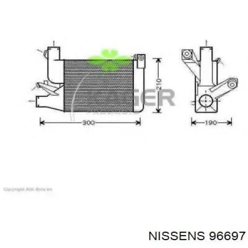 Compre 96697 Nissens Radiador de intercooler