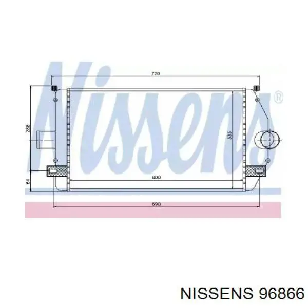 Compre 96866 Nissens Radiador de intercooler