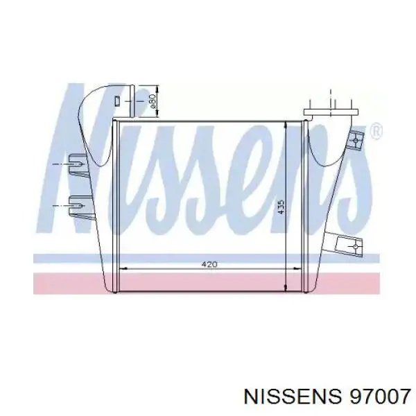 Radiador de intercooler Nissens 97007 preço, a partir de 668,60 USD