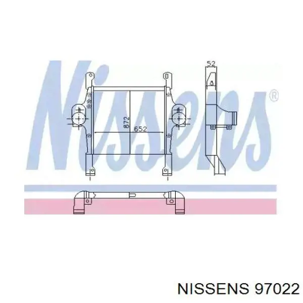 Radiador de intercooler Nissens 97022 preço, a partir de 638,35 USD