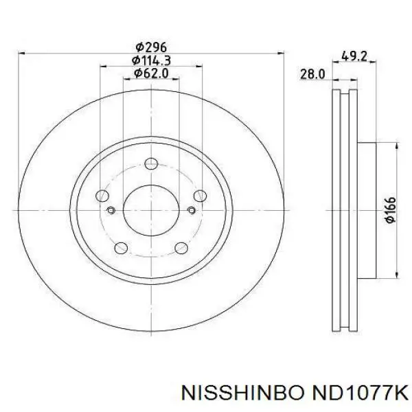 Compre ND1077K Nisshinbo Disco do freio traseiro