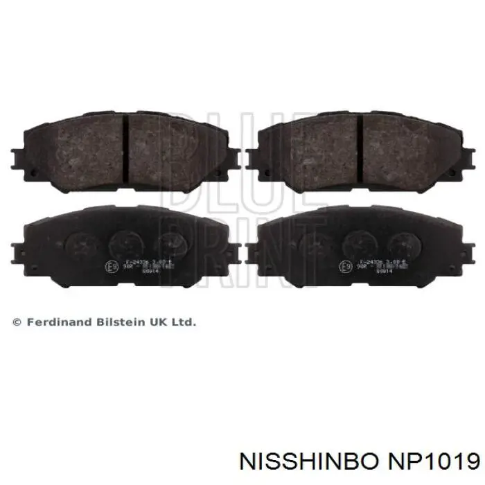 Sapatas do freio dianteiras de disco Nisshinbo NP1019 preço, a partir de 26,66 USD