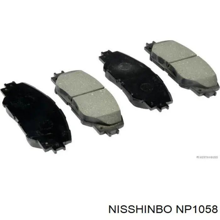 Sapatas do freio dianteiras de disco Nisshinbo NP1058 preço, a partir de 32,62 USD