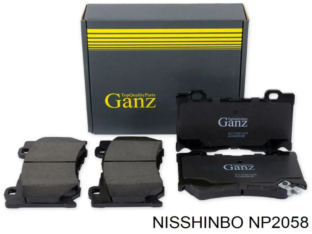Sapatas do freio dianteiras de disco Nisshinbo NP2058 preço, a partir de 39,92 USD