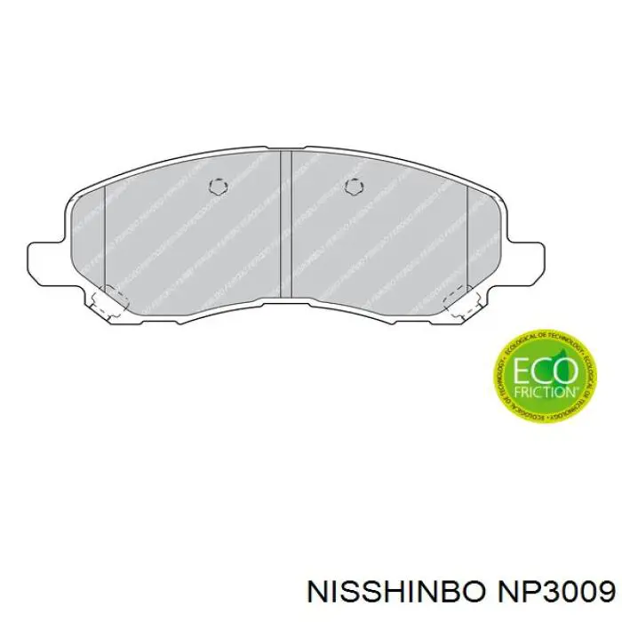 Sapatas do freio dianteiras de disco Nisshinbo NP3009 preço, a partir de 29,41 USD