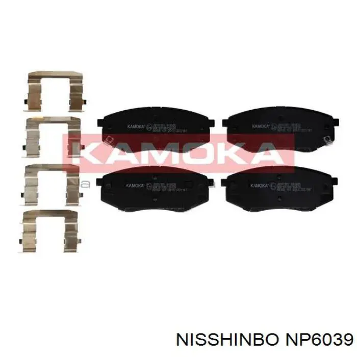 Sapatas do freio dianteiras de disco Nisshinbo NP6039 preço, a partir de 33,59 USD
