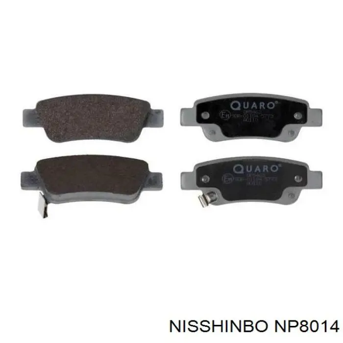 Sapatas do freio traseiras de disco Nisshinbo NP8014 preço, a partir de 26,58 USD