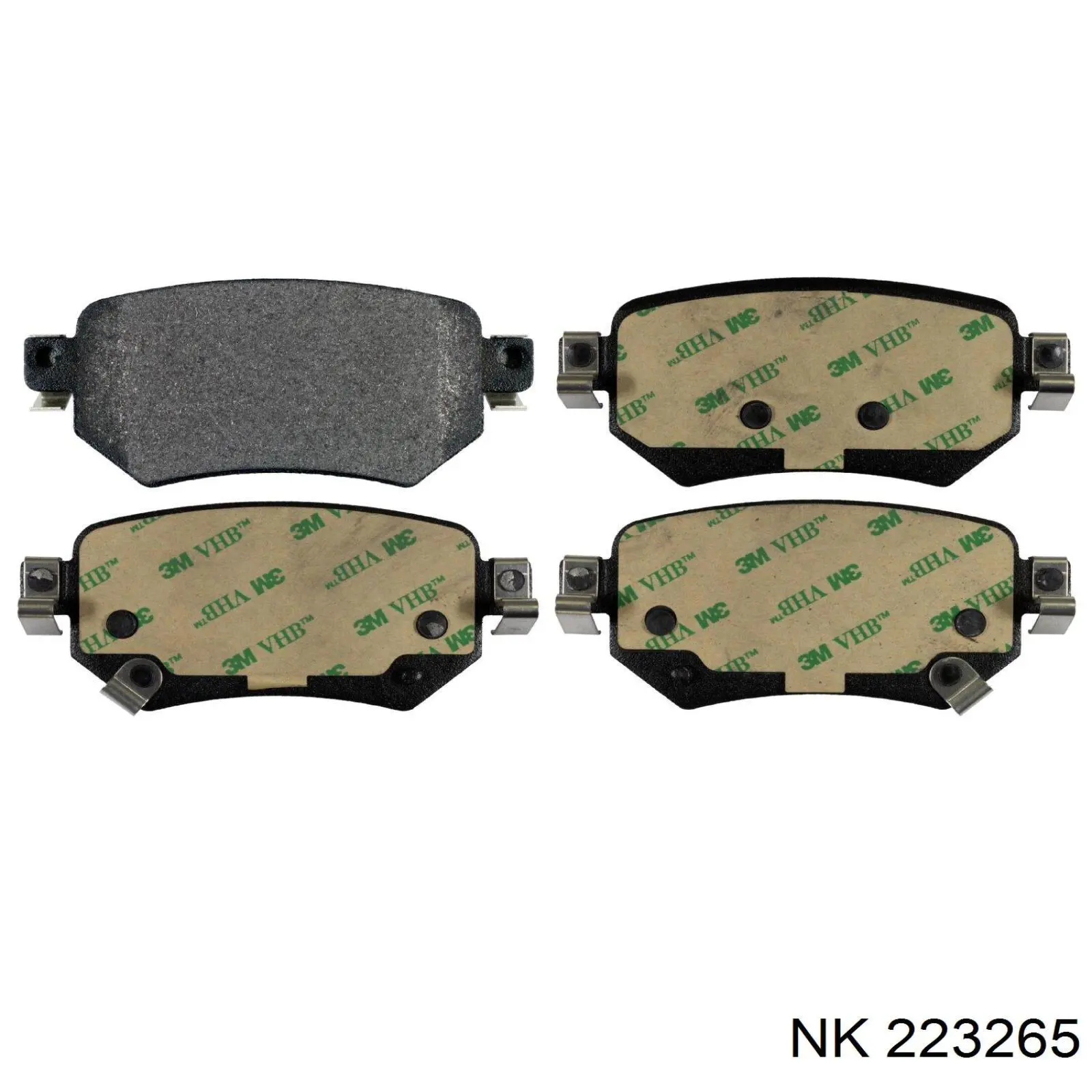 223265 NK Sapatas do freio traseiras de disco