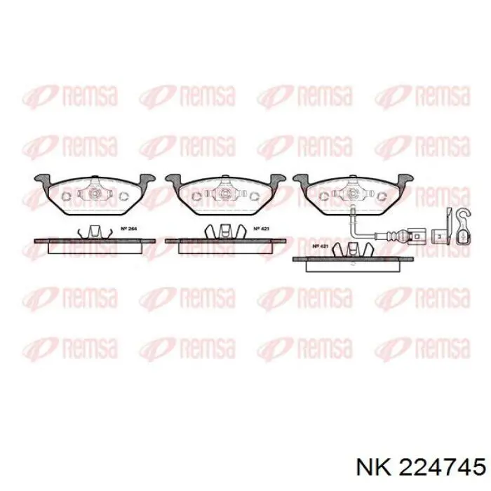 Compre 224745 NK Sapatas do freio dianteiras de disco
