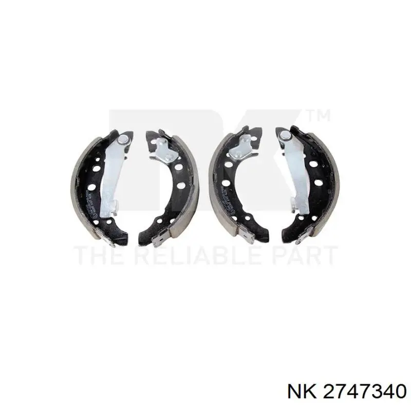 Sapatas do freio traseiras de tambor NK 2747340 preço, a partir de 18,53 USD