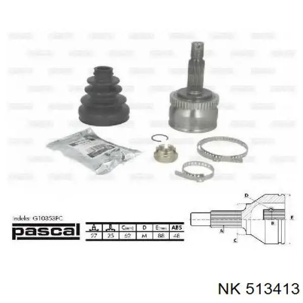 Junta homocinética externa dianteira NK 513413 preço, a partir de 39,64 USD