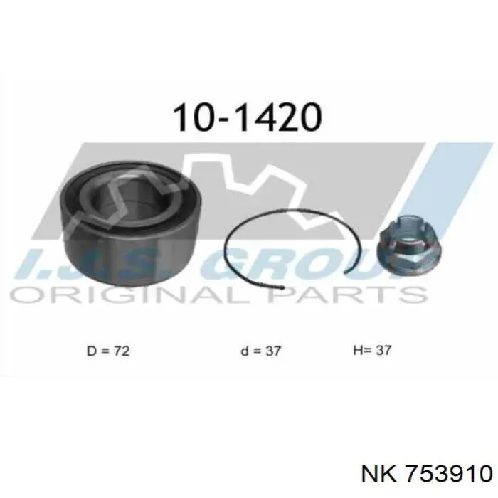 Compre 753910 NK Rolamento de cubo dianteiro
