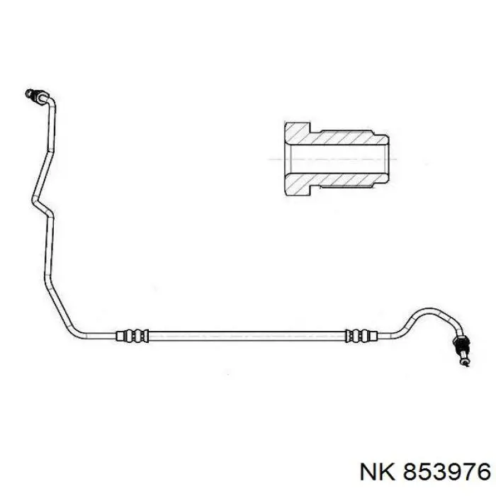 Mangueira do freio traseira direita NK 853976 preço, a partir de 20,56 USD