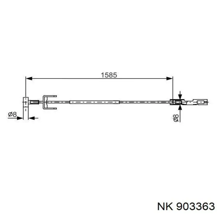 Cabo traseiro direito/esquerdo do freio de estacionamento NK 903363 preço, a partir de 16,47 USD