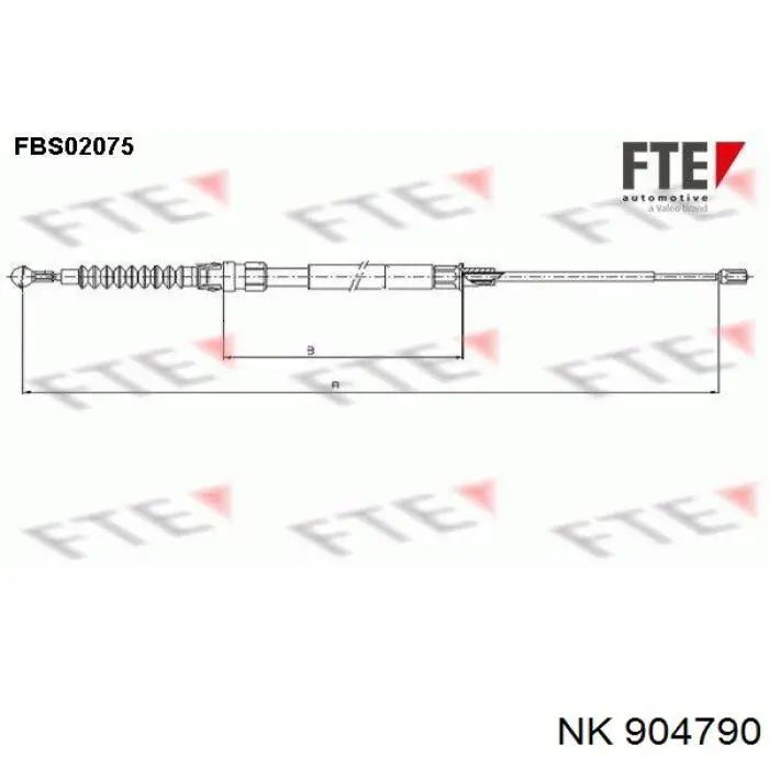 Compre 904790 NK Cabo traseiro direito/esquerdo do freio de estacionamento