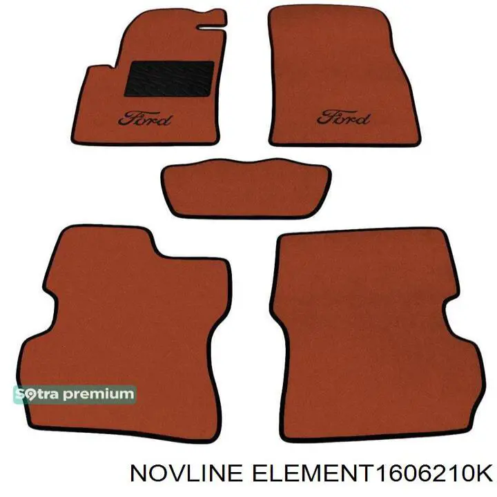 Tapetes dianteiros + traseiros, kit para Ford Fiesta Mk5 JH, JD
