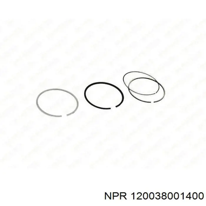 120038001400 NE/NPR Anéis do pistão para 1 cilindro, STD.