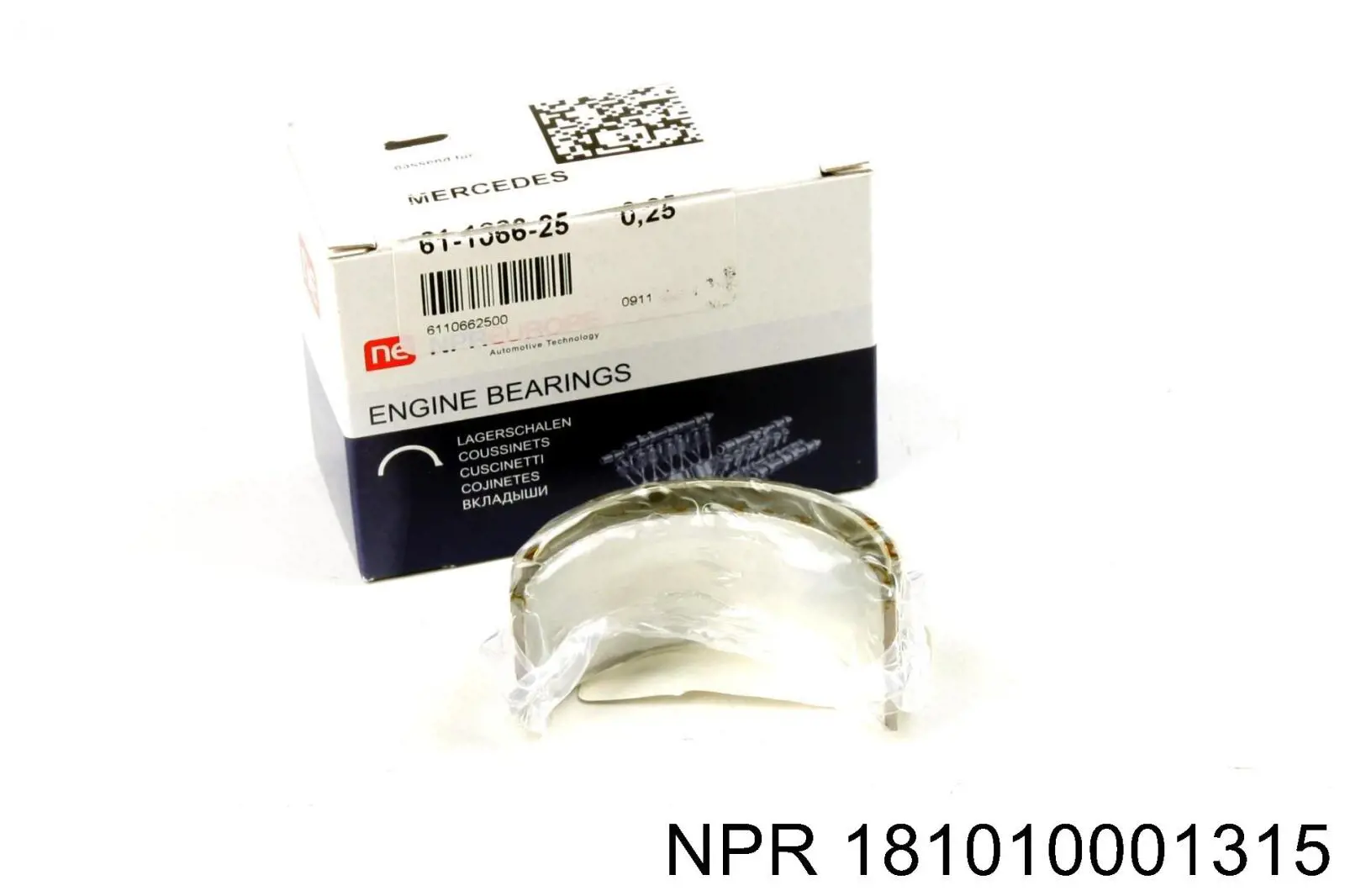 Compre 6110662500 NE/NPR Folhas inseridas de cambota de biela, kit, 1ª reparação ( + 0,25)