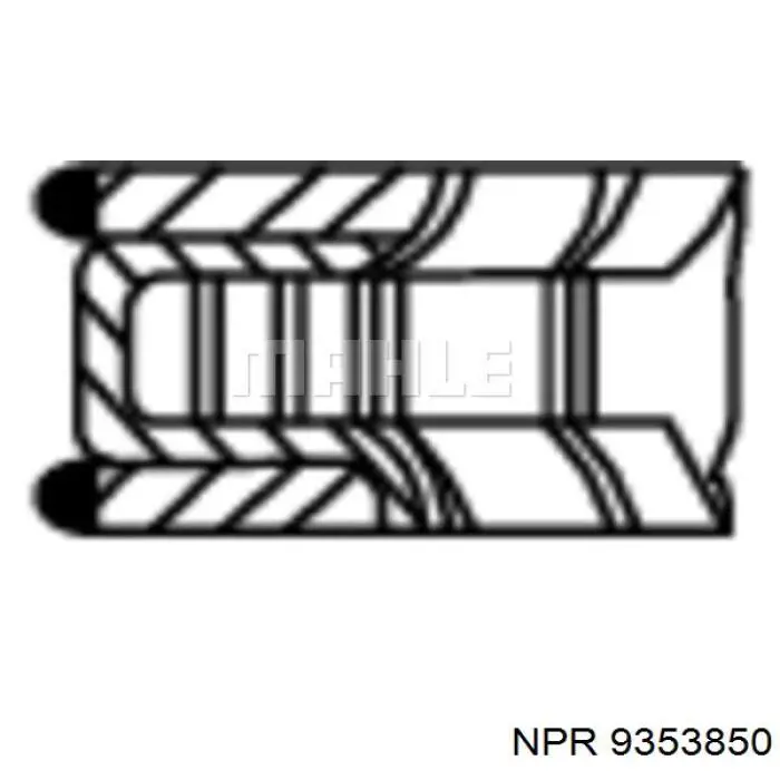 9353850 NE/NPR Anéis do pistão para 1 cilindro, 2ª reparação ( + 0,50)