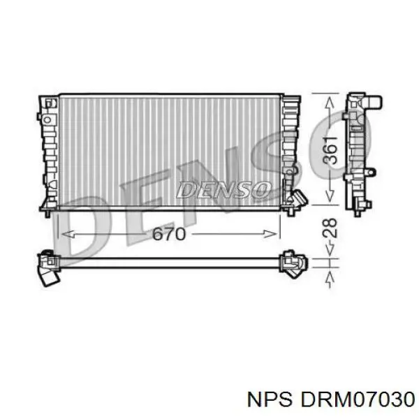 Radiador de esfriamento de motor 133010 Peugeot/Citroen