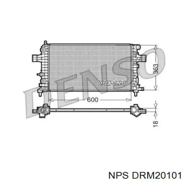 Radiador de esfriamento de motor 13128801 General Motors
