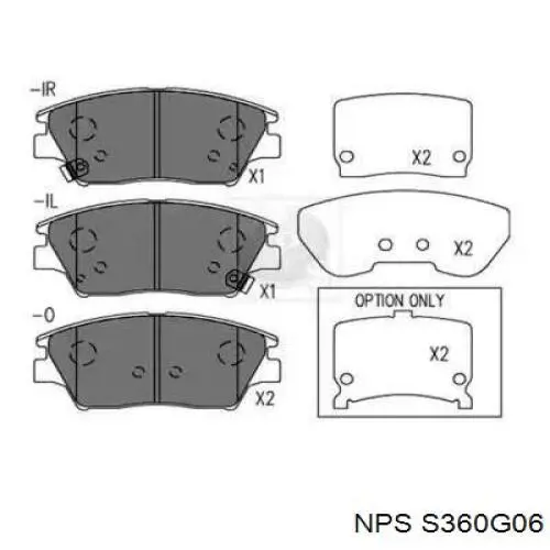 PAS04AF Japan Parts Sapatas do freio dianteiras de disco