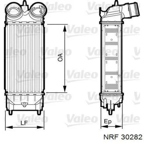 Radiador de intercooler 344875 Kale