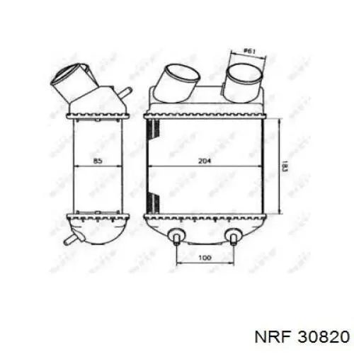 Radiador de intercooler Renault 19 I L53