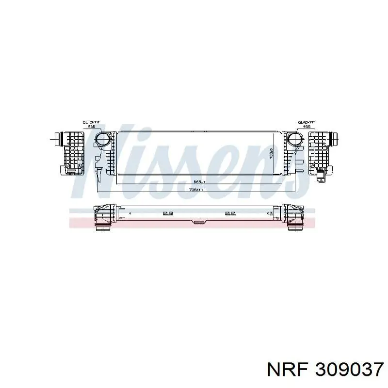 309037 NRF Radiador de intercooler