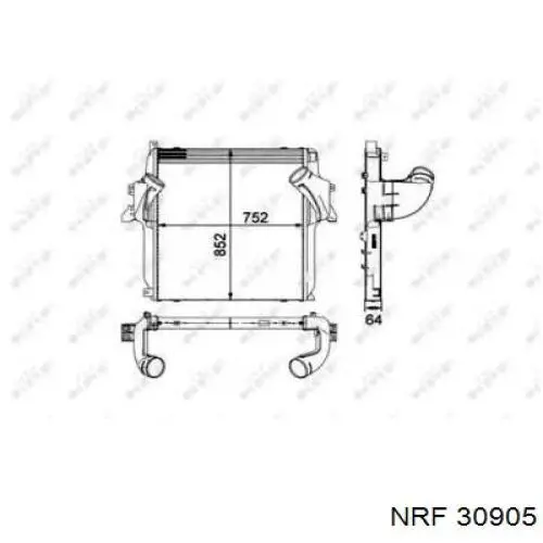 Radiador de intercooler NRF 30905 preço, a partir de 639,90 USD