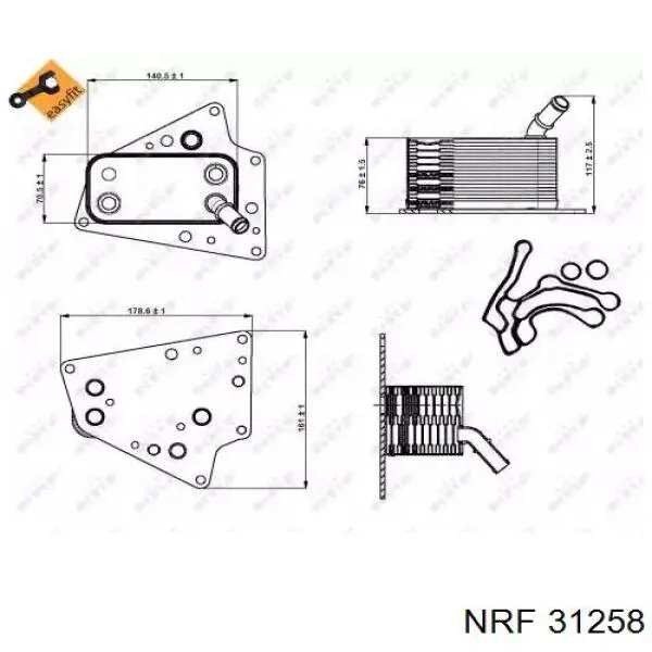 93179113 General Motors Radiador de óleo (frigorífico), debaixo de filtro