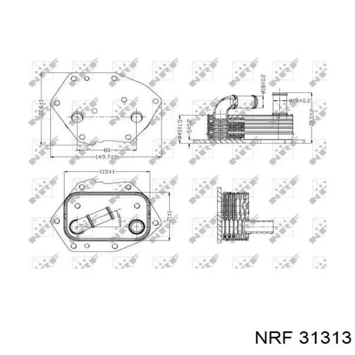 Radiador de óleo (frigorífico), debaixo de filtro Metalcaucho 39045 preço, a partir de 72,68 USD