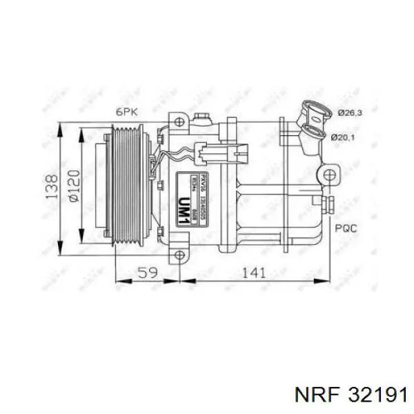 Compre 32191 NRF Compressor de aparelho de ar condicionado
