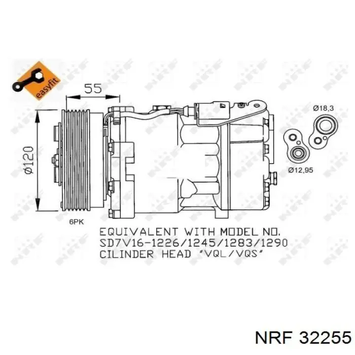 Compressor de aparelho de ar condicionado NRF 32255 preço, a partir de 93,27 USD