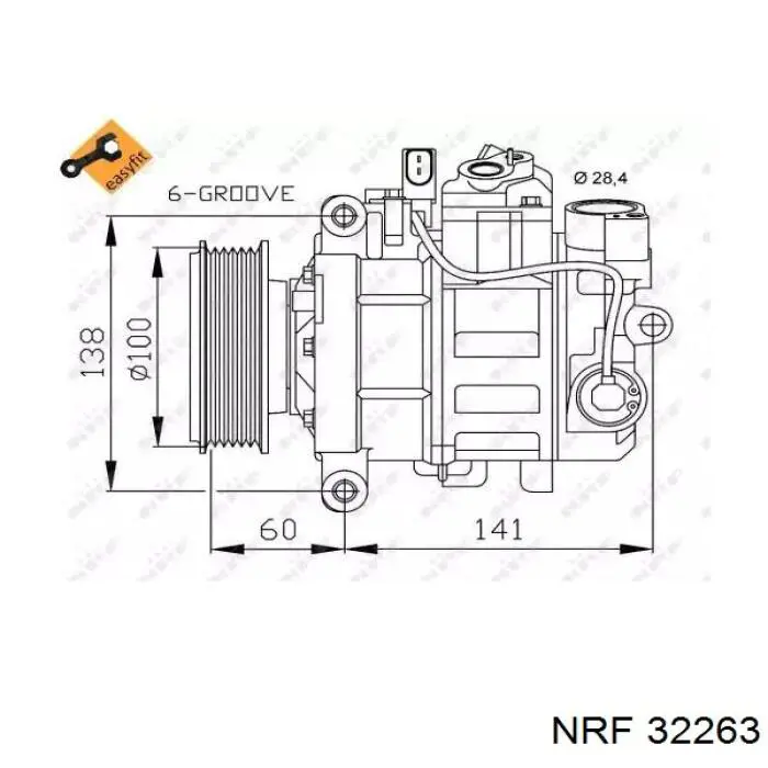 Compressor de aparelho de ar condicionado NRF 32263 preço, a partir de 272,91 USD