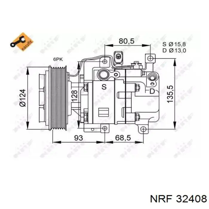 Compressor de aparelho de ar condicionado NRF 32408 preço, a partir de 222,53 USD