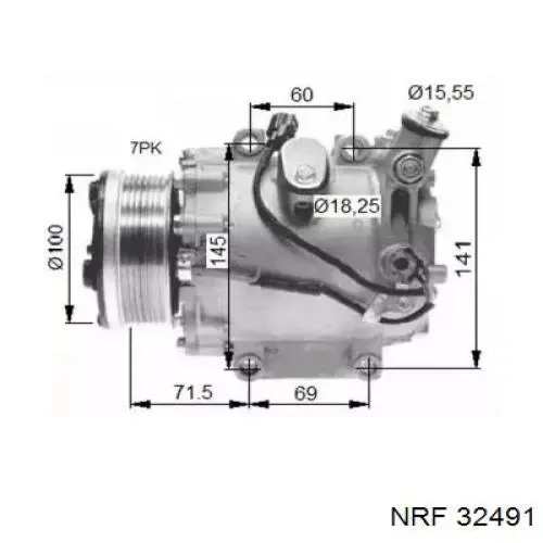Compressor de aparelho de ar condicionado NRF 32491 preço, a partir de 410,46 USD