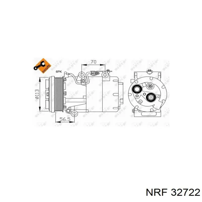 Compressor de aparelho de ar condicionado NRF 32722 preço, a partir de 97,66 USD
