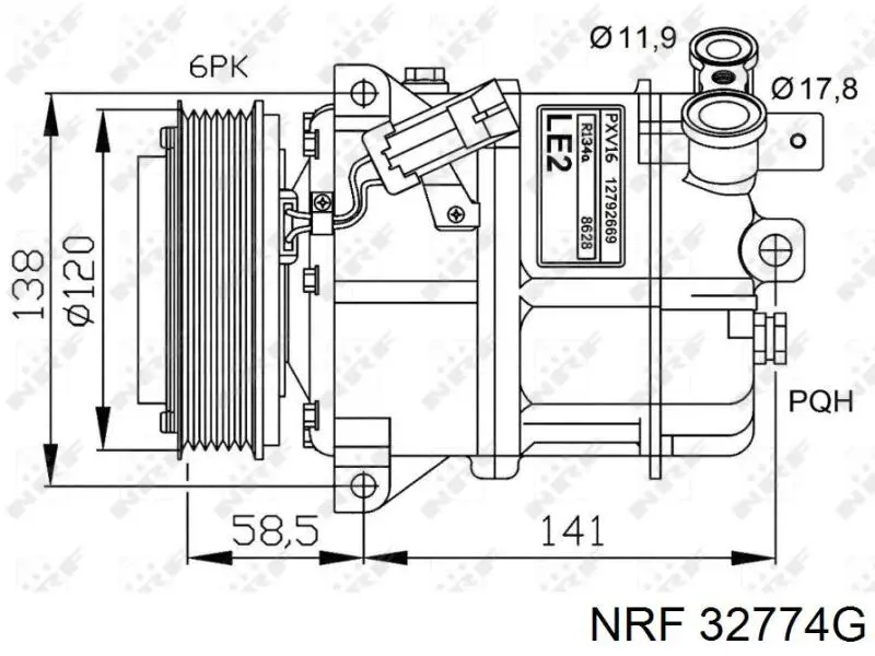 Compre 813686 VALEO Compressor de aparelho de ar condicionado