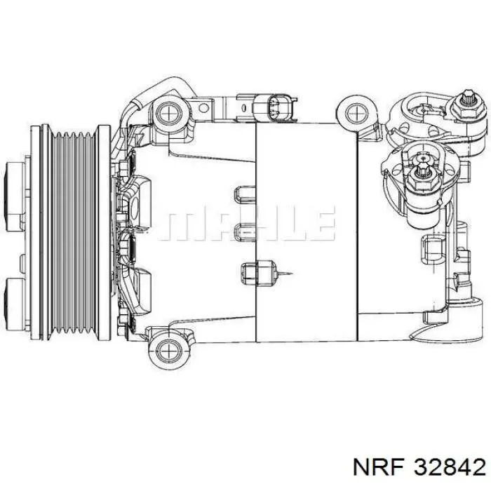 Compressor de aparelho de ar condicionado 32842 NRF