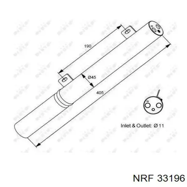 Tanque de recepção do secador de aparelho de ar condicionado NRF 33196 preço, a partir de 40,36 USD