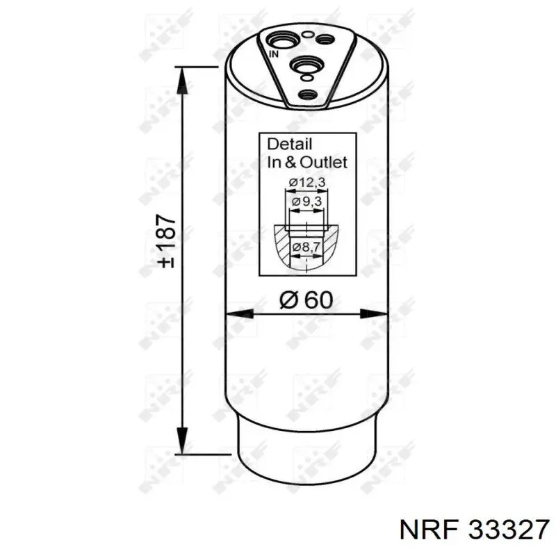 Tanque de recepção do secador de aparelho de ar condicionado NRF 33327 preço, a partir de 18,62 USD