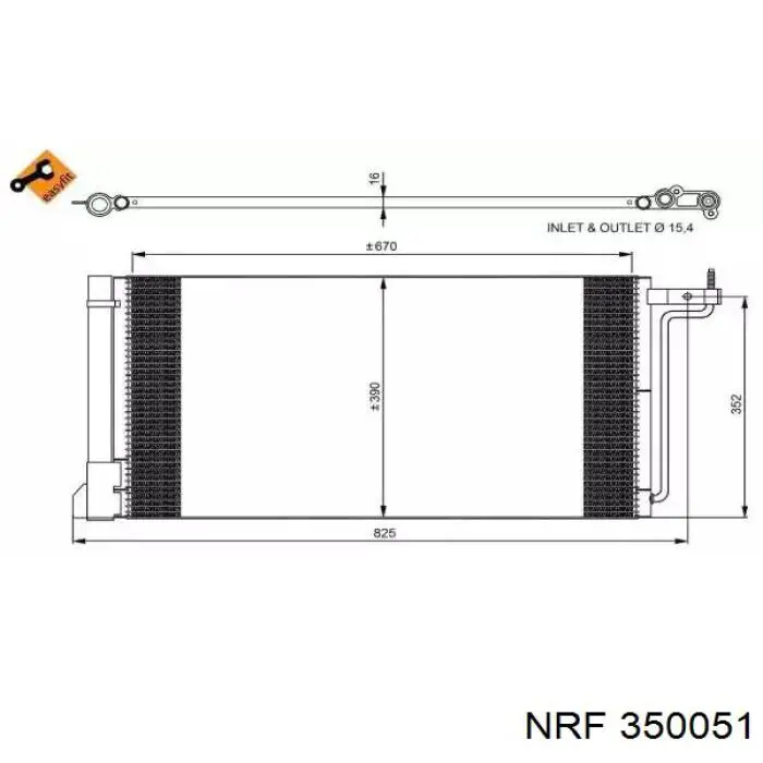 Radiador de aparelho de ar condicionado NRF 350051 preço, a partir de 106,23 USD